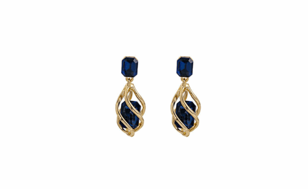 Temperament Water Drop Earrings-Blue