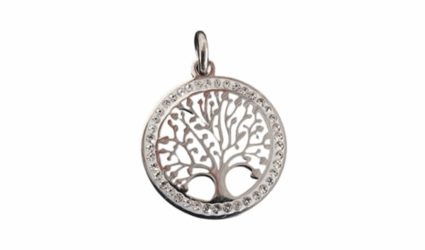 Stainless Steel Pendant With Zirconia