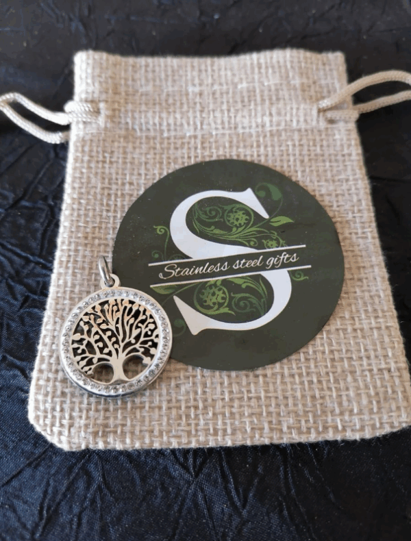 Stainless Steel Pendant With Zirconia - Image 2