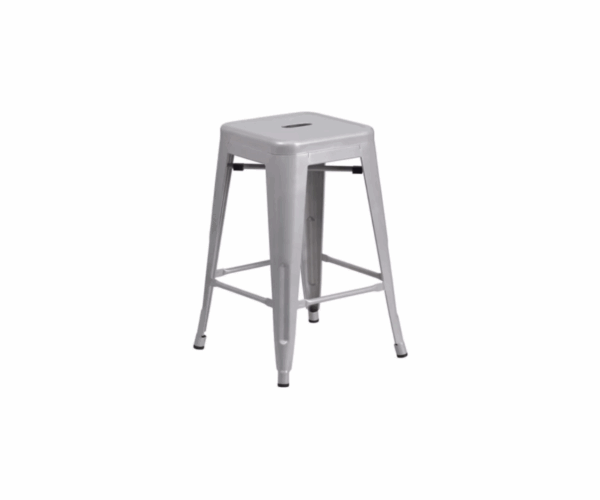 BAR STOOL METAL GREY