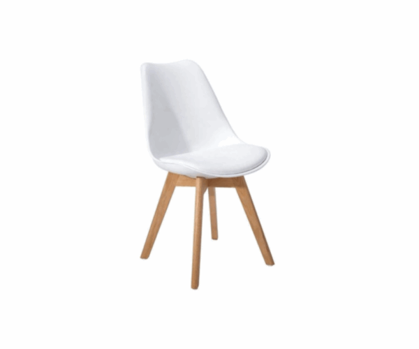 PADDED WOODEN CHAIR WHITE