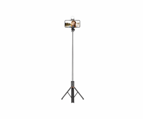 Phone Tripod Stand, Strechable Tripod Led Light With Bluetooth Remote -1.3m - Image 3