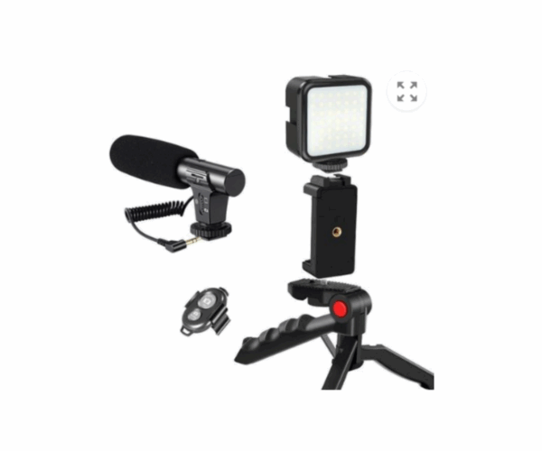 Vlogging Kit With Tripod LED Video Light And Phone Holder - Image 2
