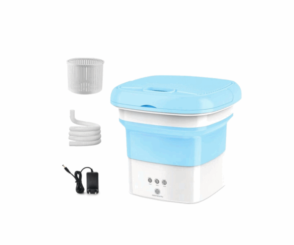 Automatic folding washing machine - Blue - Image 2
