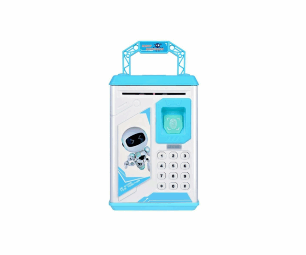 Kids ATM Fingerprint  Money Box - Blue