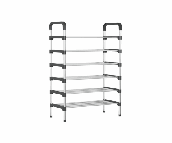 6 Layer Shoe Storage Organizer Rack - Black