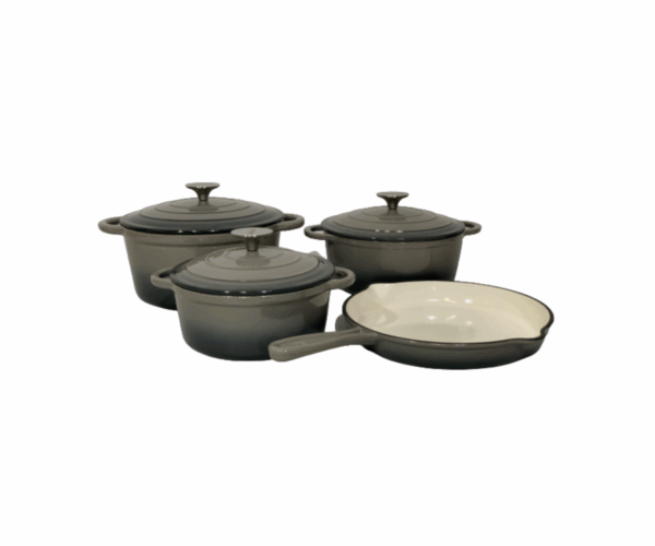Cast Iron Pot 7pcs - Grey