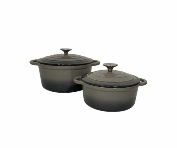 Cast Iron Pot 7pcs - Grey - Image 2