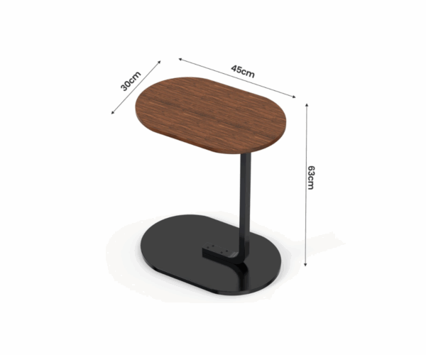 C-Shape Side Table - Brown - Image 2